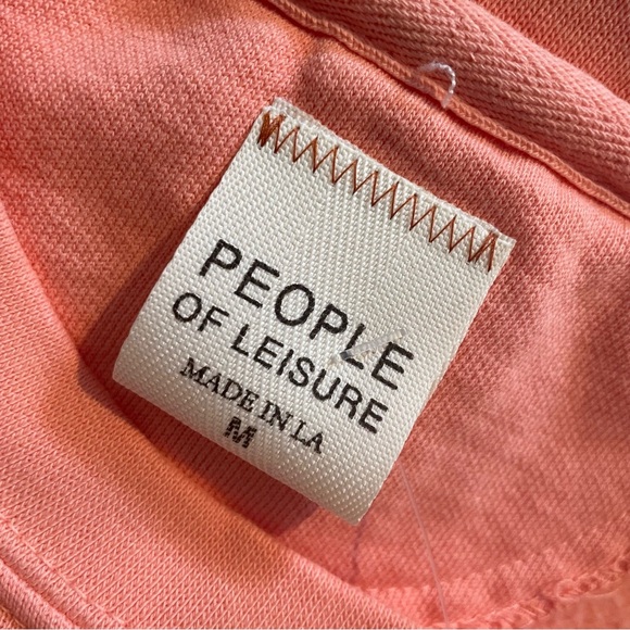 People of Leisure sweatshirt top crew Def Leppard 80s rock music pink medium - Picture 9 of 11